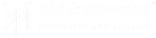 KM Engineering Logo Bianco